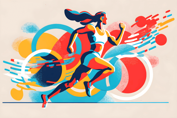 Female Olympian runner