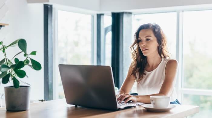 woman at computer