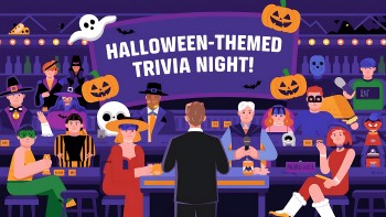 people playing halloween quiz